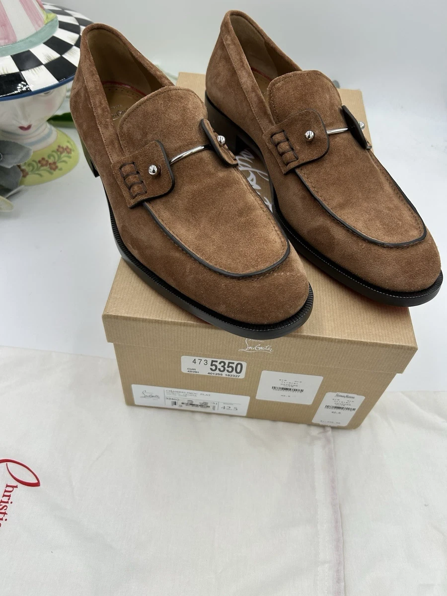 Christian Louboutin Women's Leather Upper Brown Casual Shoes for
