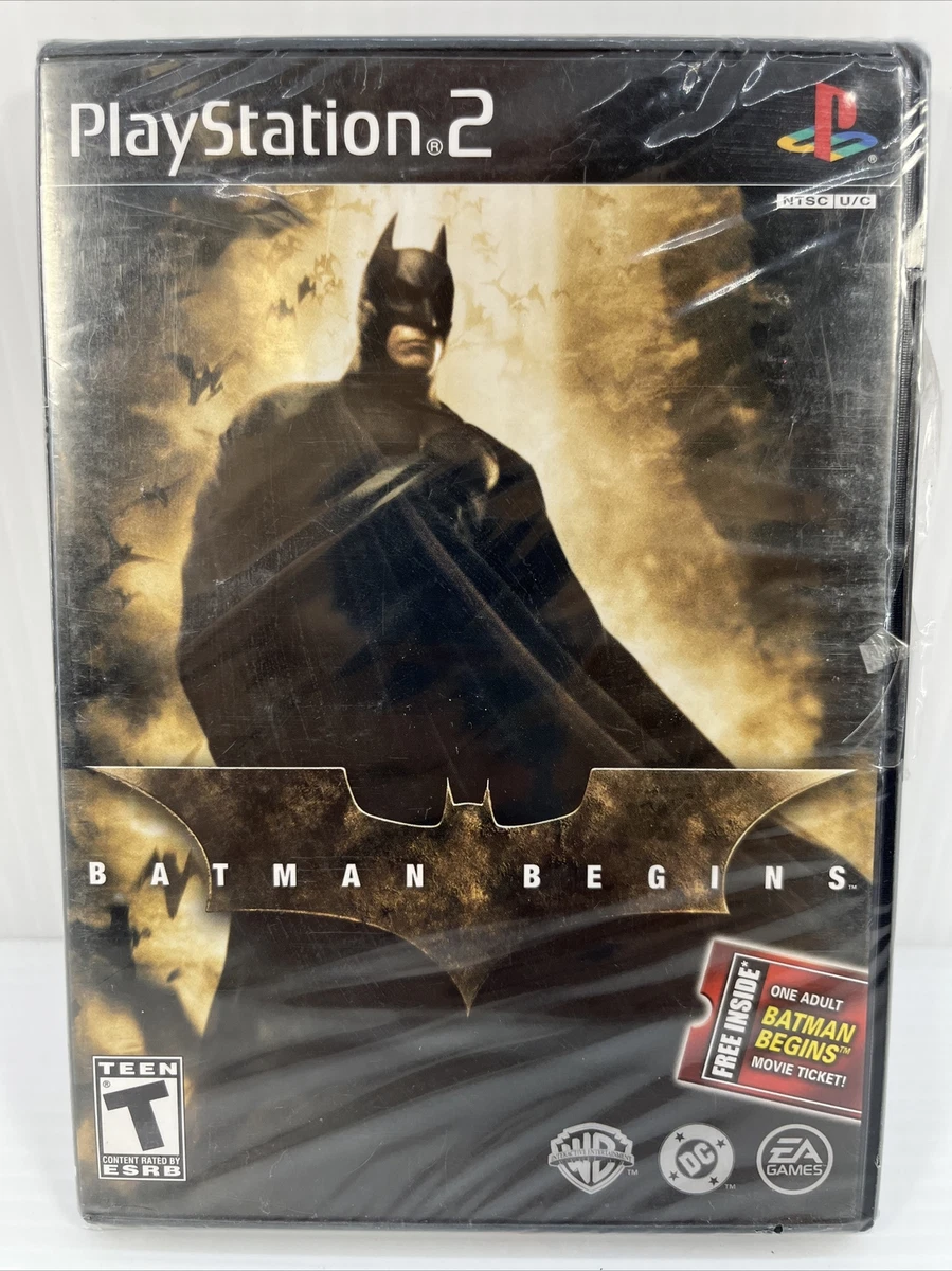 Batman Begins PlayStation 2 1st Print w Movie Ticket Brand New