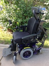 Amy Systems Alltrack M3 Series Blue Rehab Electric Motorized Power Wheelchair