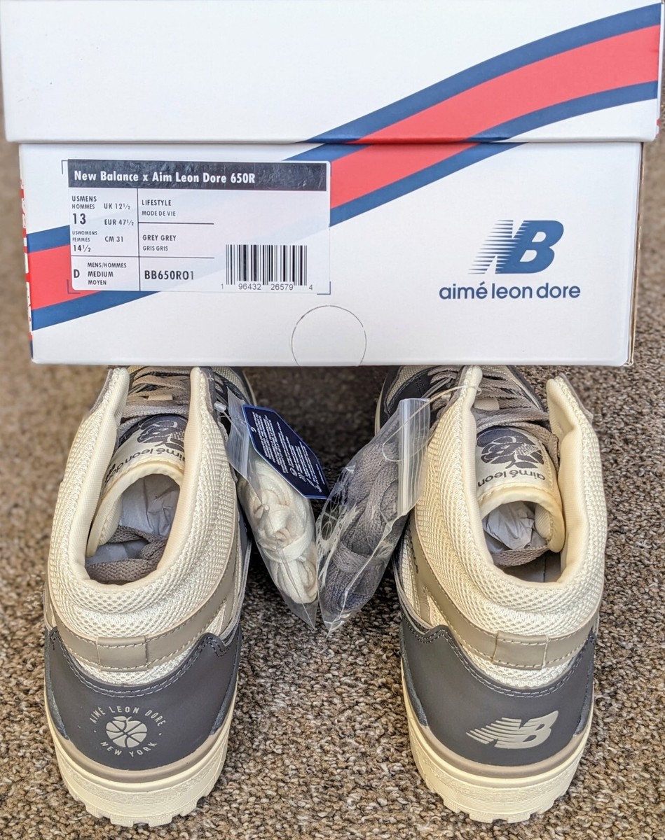 シューズ(男性用) NewBalance650R AimeLeonDoreClassicPine Men's US Size 13 - New Balance x Aime Leon Dore 650R 'Gray