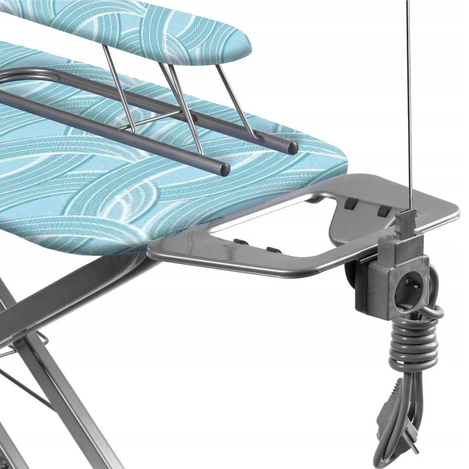 KADAX Bügelbrett mit eingebautem Verlängerungskabel, Klappbarer Bügeltisch, Mint - Bild 2 von 4