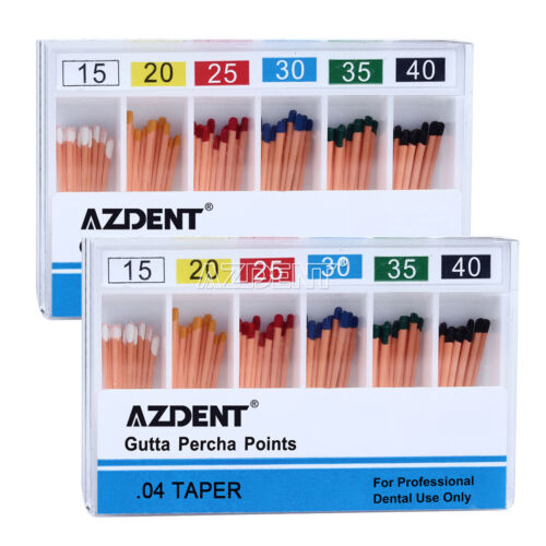 AZDENT Dental Endo Gutta Percha Points Root Canal Obturation GP0.04/.06 F1 F2 F3 - Picture 19 of 51