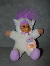 Troll Doll 6" Russ Easter Lamb Sheep Soft Body Purple Hair