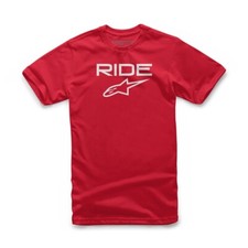Alpinestars Ride Tee, Size Small, Red w/ White Lettering