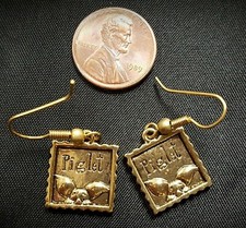 STAMPED "DISNEY WINNIE THE POOH" PEEKABOO PIGLET DANGLE DROP EARRINGS V721