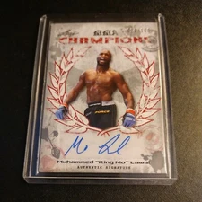 #21/100 King Mo Lawal Rookie Auto Card 2010 Leaf MMA Bellator Muhammed Champions