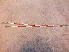 Handmade Hair Clip Fairy Braid Boho Dread Silver Red White Black Dble Strand 12"