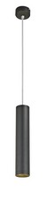 Pendant Ceiling Light Downlight GU10 Black Tube Slim Long Adjustable 1.2M Wire