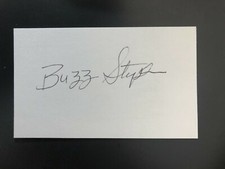 Minnesota Twins / Seattle Pilots BUZZ STEPHEN autographed 3x5 Index Card