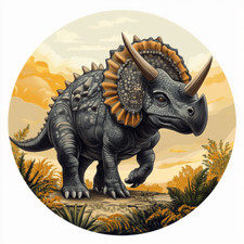 XXL 30X30 Car Sticker Triceratops Decal