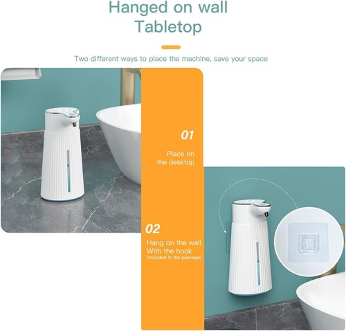 Automatic Foaming Soap Dispenser Touchless Foam Soap Dispenser 13.5oz/400ml UK - Picture 21 of 30