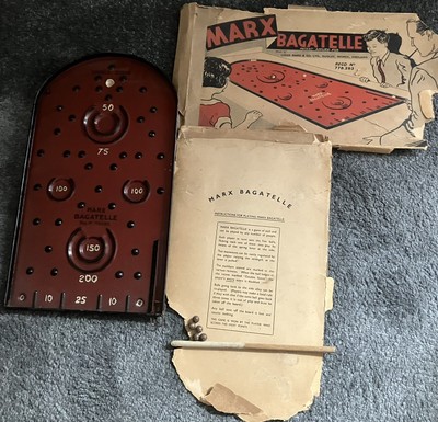 Vintage Marx Bagatelle Spiel, von Louis Marx & Co LTD, Regd Nr 778283.