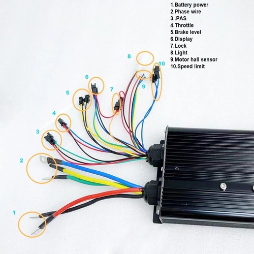 eBike Controller Kits 48-72V 80A 5000W Square Wave Controller Replacement - Picture 5 of 12