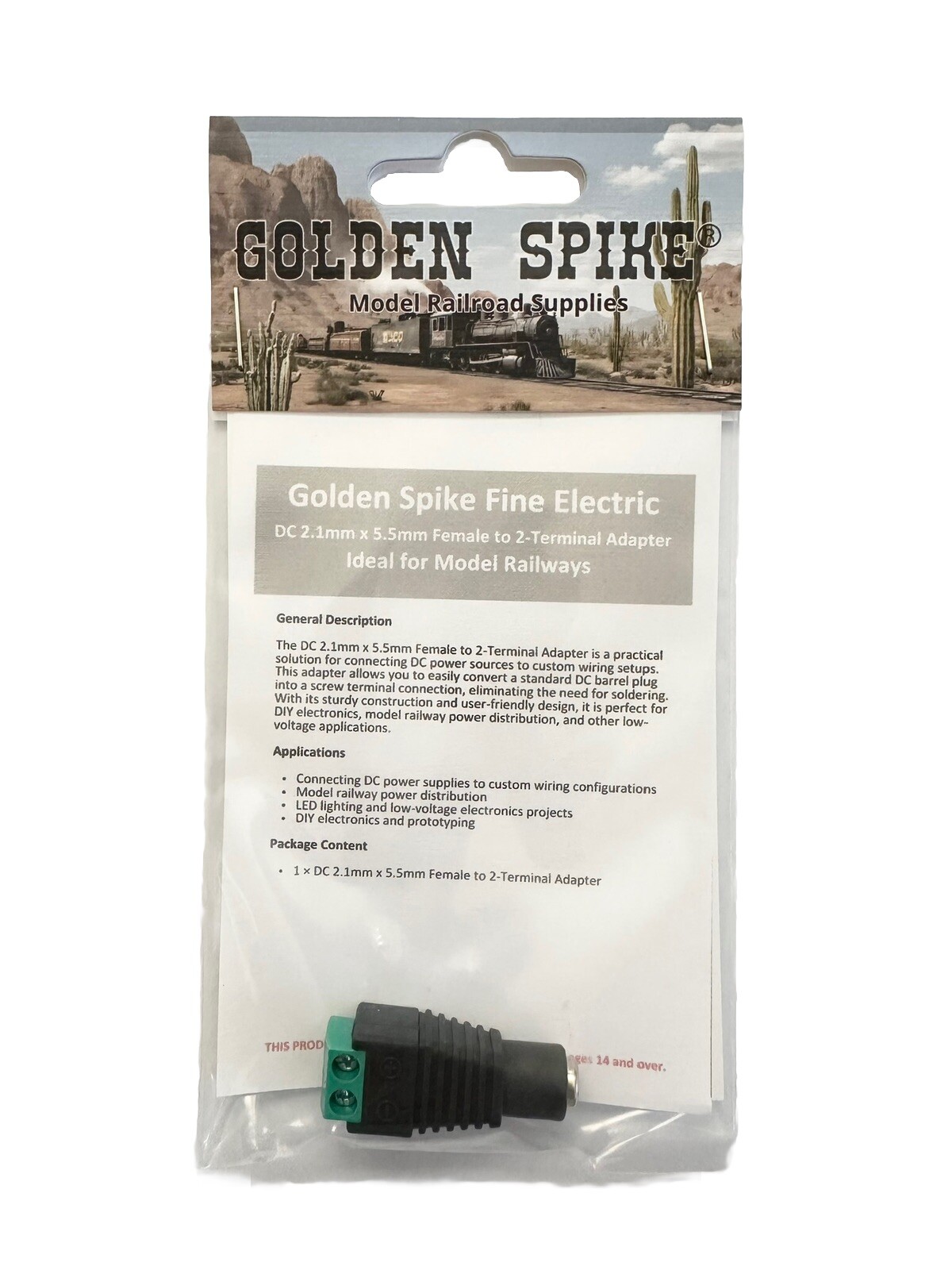 Golden Spike Hobbies DC 2.1mm X 5.5mm Female to 2-Terminal Adapter | eBay