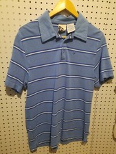Hurley Blue Stripe Polo Large Embroidered Logo