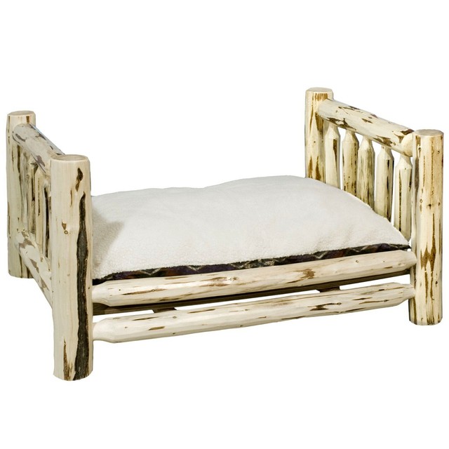 Rustic Log Dog Beds Amish Made Rustic Cabin Furniture for Pets for