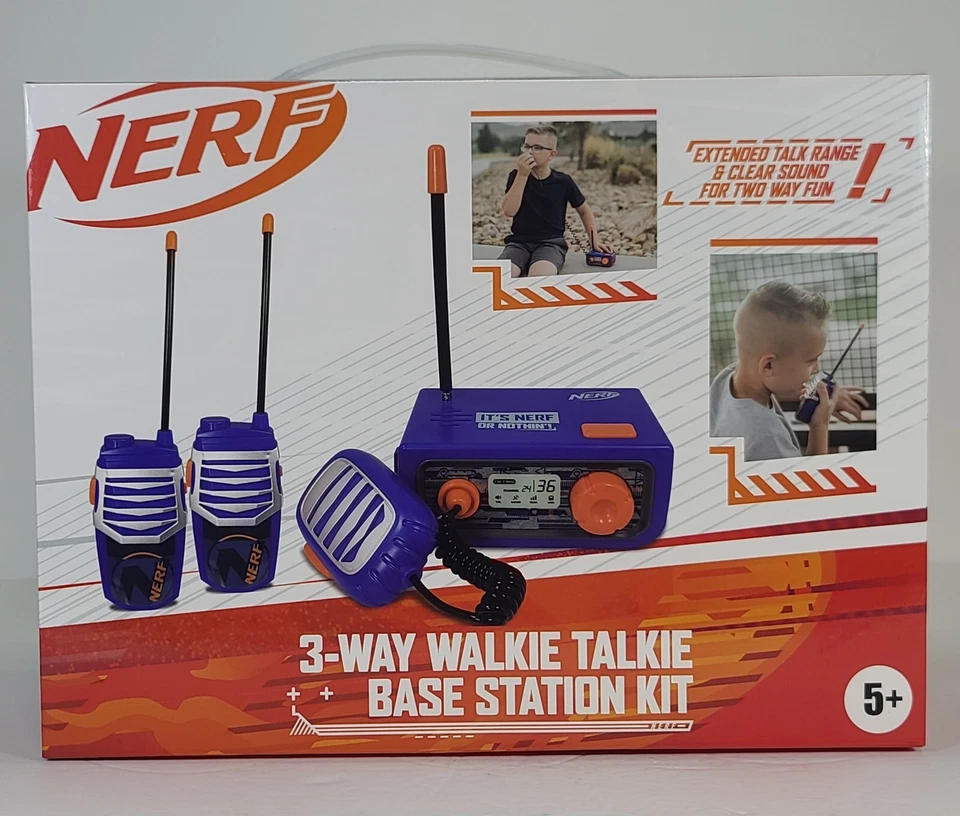 Nerf 3-Way CB Radio Walkie Talkie + Base Station Kit Toy For Kids & Adults - Image 3 of 4