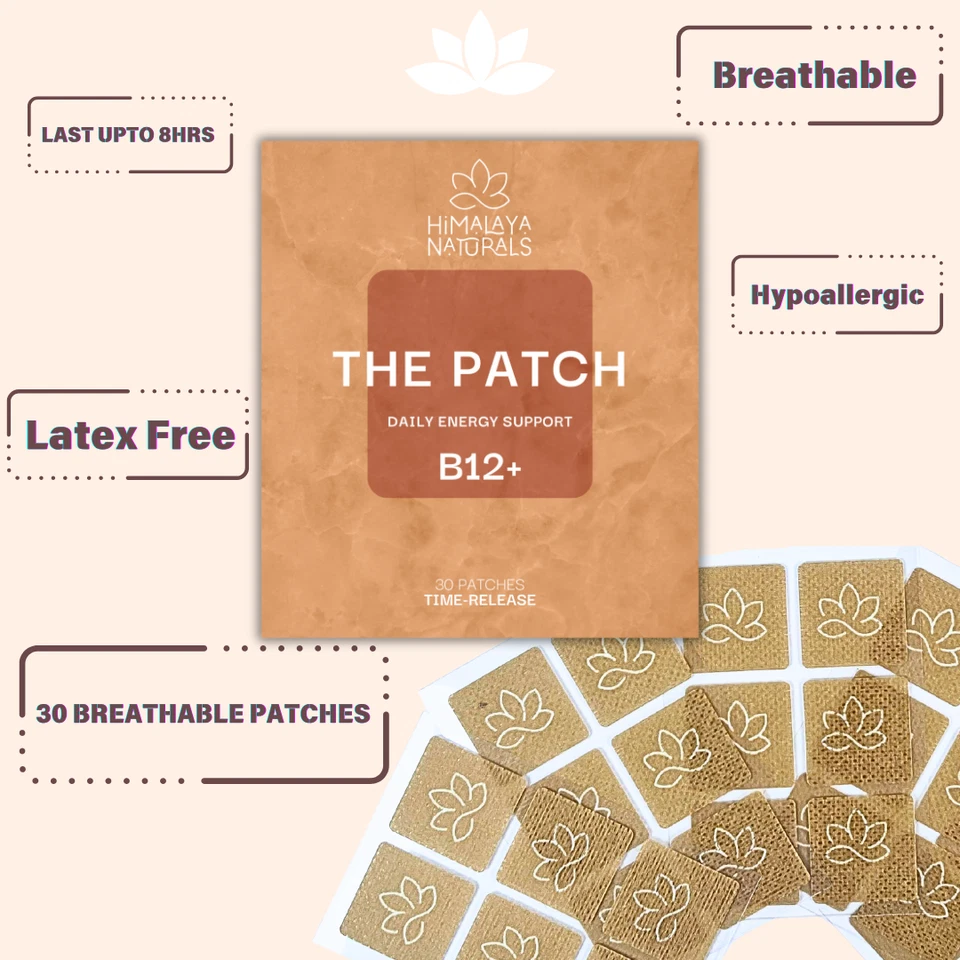 Parche de vitamina B12 + - Energía y resistencia - Parches multivitamínicos - Suministro para 30 días Foto 3 de 4