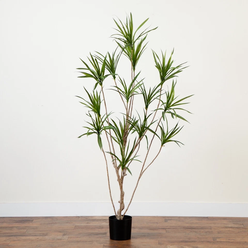 6’ Artificial Dracaena Tree with Real Touch Leaves Home Decor. Retail $289 - Image 3 of 4