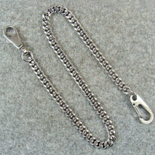 Steel Bag Chain Wallet Chains Fob Pants Chain Keychains  Snap Hooks, 18 INCHES