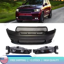For 2016 2017 2018 2019 2020 Dodge Durango SRT Style Front Bumper Kit w/Lights