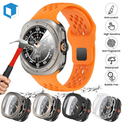 For Samsung Galaxy Watch Ultra 47mm Full Coverage Hard PC Glass Screen Protector