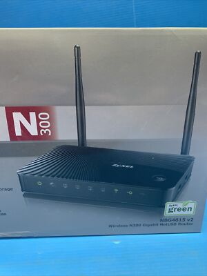 ZyXEL NBG4615 v2 IEEE 802.11n Wifi Gigabit Router 2.40G ISM 2 Antenna USB 4 RJ45