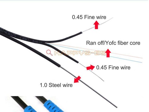 300M Fiber Optic Cable Jumper Outdoor SC SM Duplex FTTH Drop Patch Cord SC G657 - Afbeelding 6 van 6