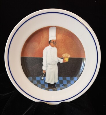 Williams-Sonoma 7.75'' Salad/Dessert Plate Chef Series ''Chef Albert''