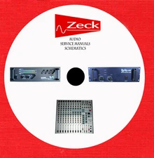 Zeck Audio Repair Service manuals schematics on 1 dvd in pdf format 