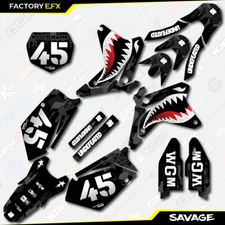 Black Savage Camo Racing Graphics Kit fits 05-06 Suzuki RMZ450 RMZ 450 decal 