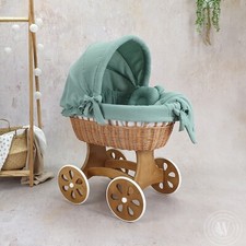 Stubenwagen, Bollerwagen Moseskorb Annabell, Bettbezug in der Farbe Khaki
