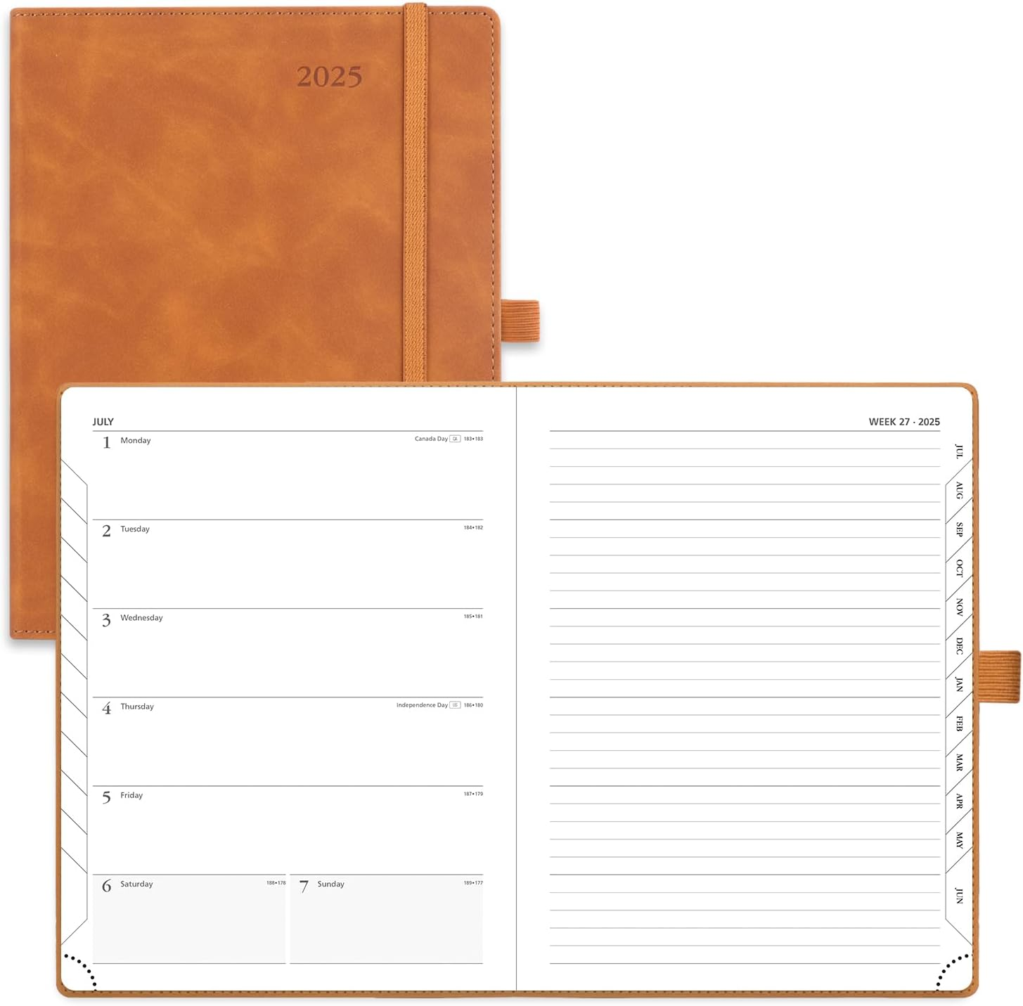 Planner 2025 (6.5'' X 8.5'') 2025 Weekly & Monthly Calendar Notebook for Time Ma-image
