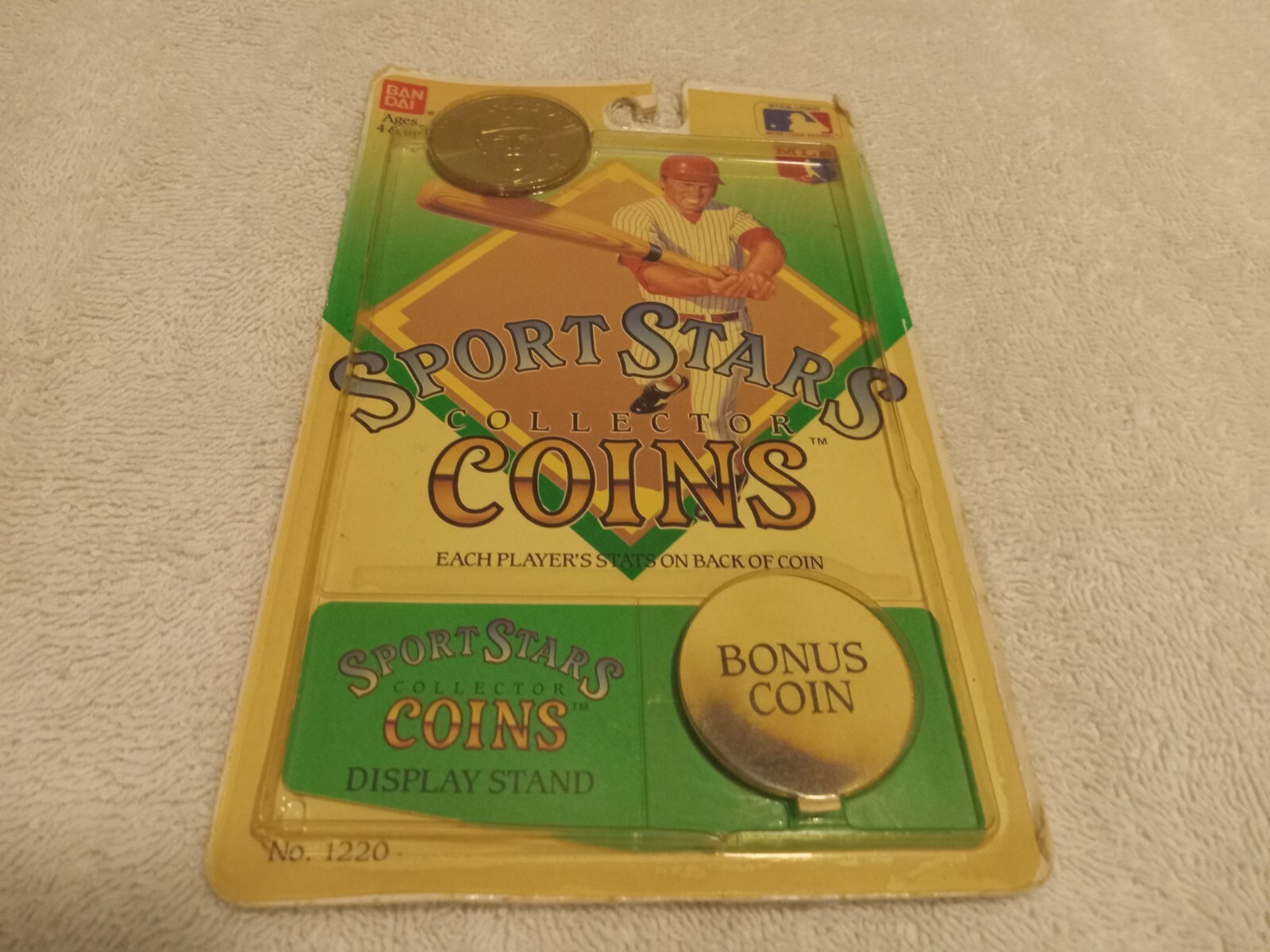 1990 Bandai Sports Stars Collector Coins Jim Abbott MLB NIP