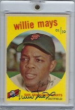 1959 Topps Box Originals Buyback Auto Willie Mays Authentic Autograph  1/10 Rare