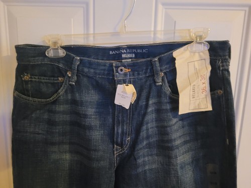 Banana Republic Loose Jeans Men's Size 36" x 36" Medium Wash Relaxed NWT - Picture 6 of 10