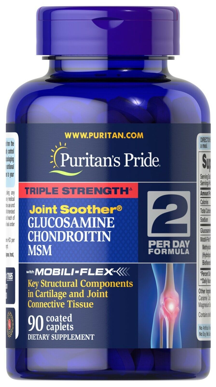 Puritan's Pride Triple Strength Glucosamine, Chondroitin & MSM Joint Soother 90