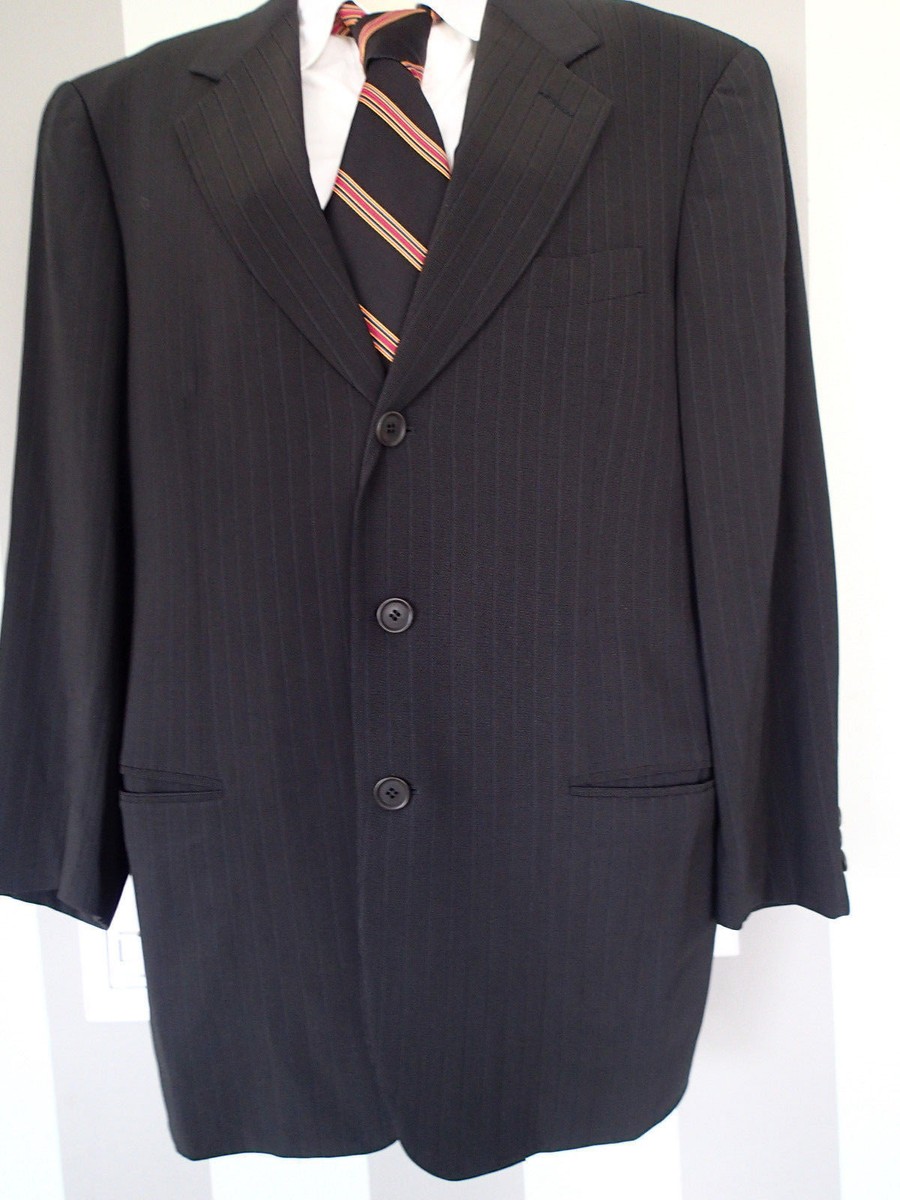 GIORGIO armani 38 R SUIT JACKET BLAZER,wool blend STRIPES 1a | eBay