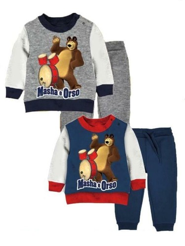 Completo Tuta Bimbo Bambino Masha e Orso *20478 Abbigliamento Cartoon | eBay