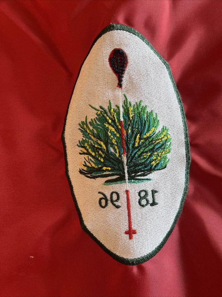 Merion Golf Club Pin Flag Actual Flown Flag Red 1896 Rare! eBay