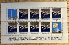 Pologne Bloc Feuillet Timbres 1970 Oblitéré 1er Jour, Luna 16, Space, Espace