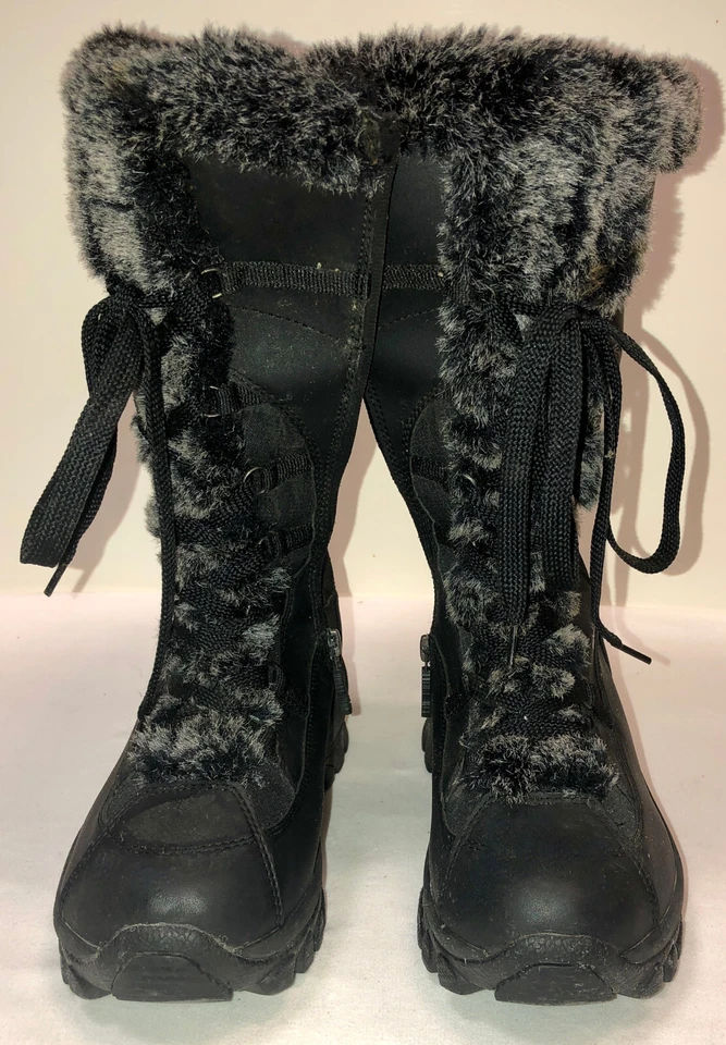 Botas de invierno SUPERFIT con cordones y cremallera negras impermeables AISLANTES; para mujer talla 6 Foto 4 de 4