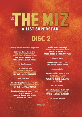 WWE The Miz - A-List Superstar (DVD) - Picture 4 of 4