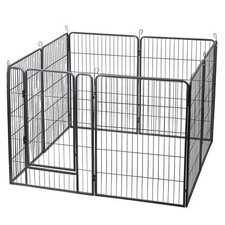 40"H 8 Panels Outdoor Pet Play Pen Big Dog Exercise Foldable Puppy Pen Anti-Rust