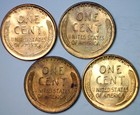 1950d 1951d 1951s & 1952 BU + Lincoln Wheat Cent Coins = 4 Coin LOT  NR AUCTION — photo 2