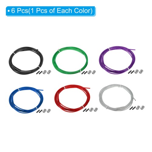 6 Pack 10Ft Speed Jump Rope Replacement Cable 2.5mm Skipping Rope Steel ...