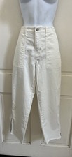 SANCTUARY STANDARD SURPLUS Ivory High Rise Zip Leg Cargo Utility Pants Sz 30
