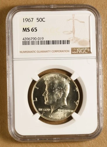 1967 P Kennedy Silver Half Dollar NGC MS65