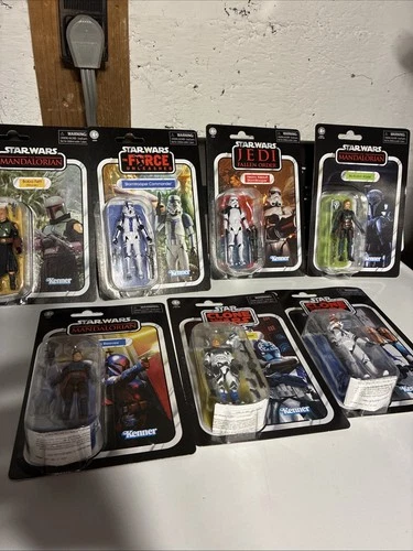 star wars vintage collection lot New. 7 Figures In Box. Clones, Storm Trp, Mando