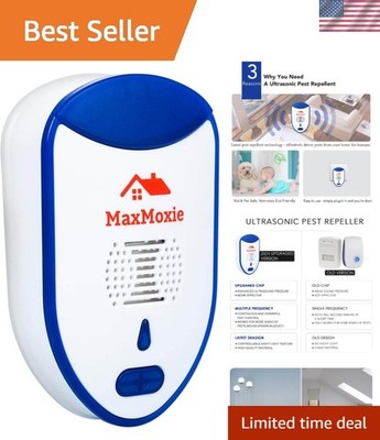 Humane Ultrasonic Pest Repeller - Kids & Pets Safe, 2 Pack, Effective Home De...